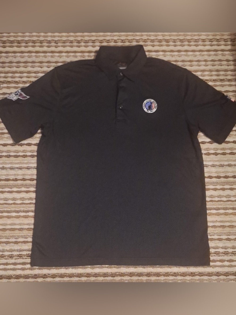 Greg Norman VGA Polo Shirt Mens Medium Black ML75 PlayDry Golf